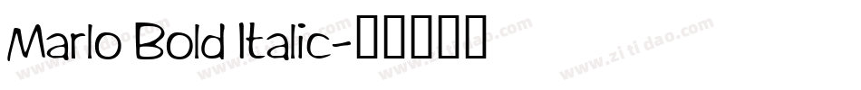 Marlo Bold Italic字体转换
